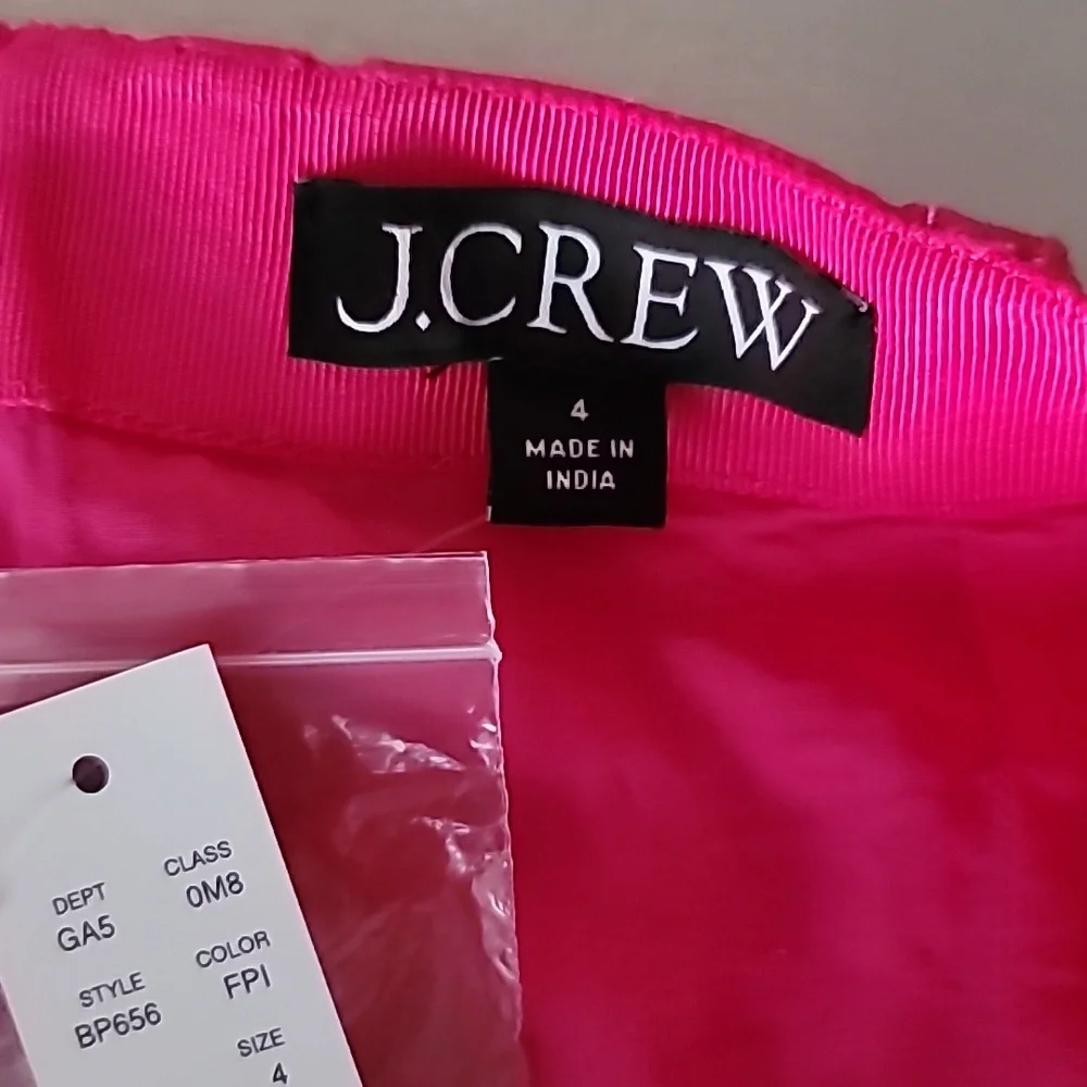 NWT J.CREW Button Front Eyelet Skirt, Size 4